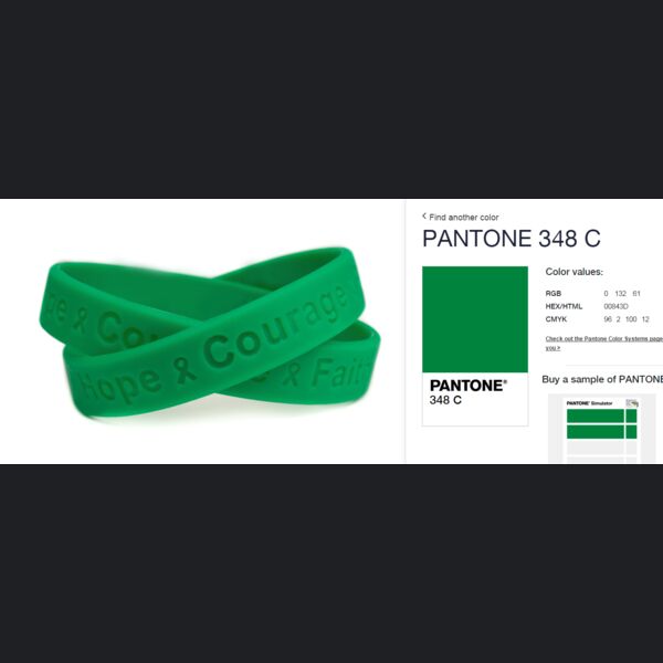 Debossed Hope Courage Faith Wristband Thumbnail