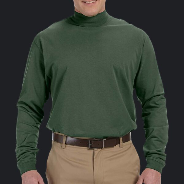 Adult Sueded Cotton Jersey Mock Turtleneck Thumbnail