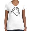 Women's Fine Jersey V-Neck Tee Thumbnail