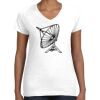 Women's Fine Jersey V-Neck Tee Thumbnail