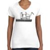 Women's Fine Jersey V-Neck Tee Thumbnail