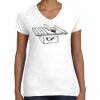 Women's Fine Jersey V-Neck Tee Thumbnail